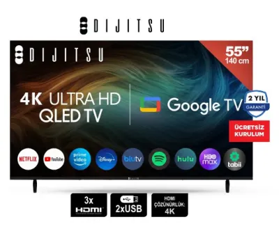 55 İnç 4K Ultra HD QLED Google TV DQ33/38000