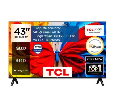 43 İNÇ FULL HD QLED ANDROID TV 43S5K