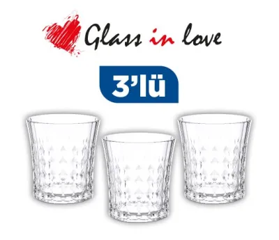GRAVÜRLÜ CAM SU BARDAĞI ~250 ML