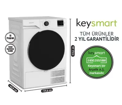 9 KG ÇAMAŞIR KURUTMA MAKİNESİ KEY 90 KM