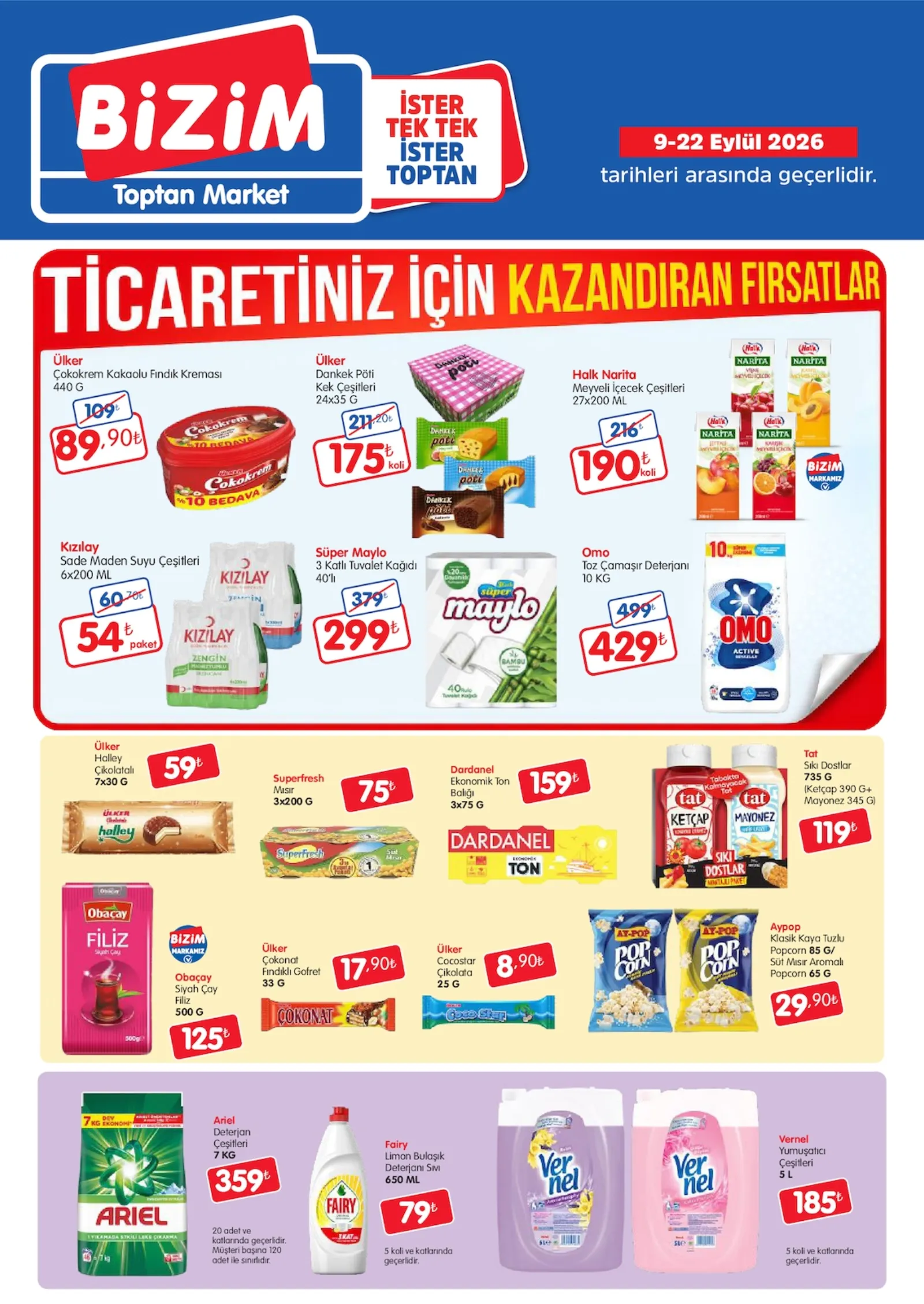 Bizim Toptan broşürü sayfa 1