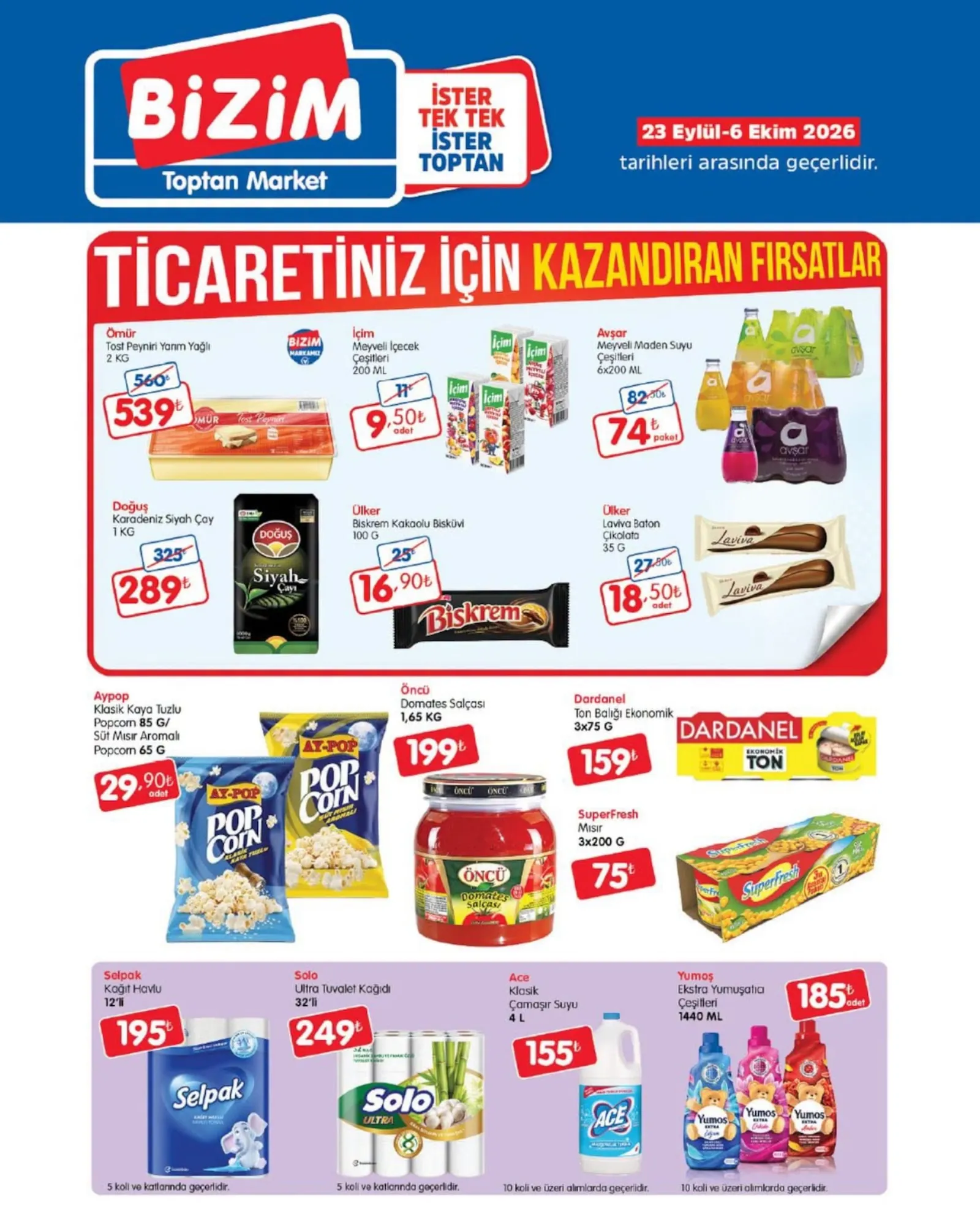 Bizim Toptan broşürü sayfa 1