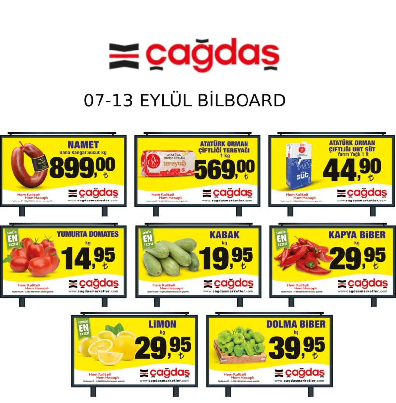 Çağdaş Market broşürü