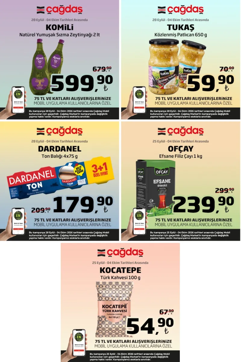 Çağdaş Market broşürü sayfa 1