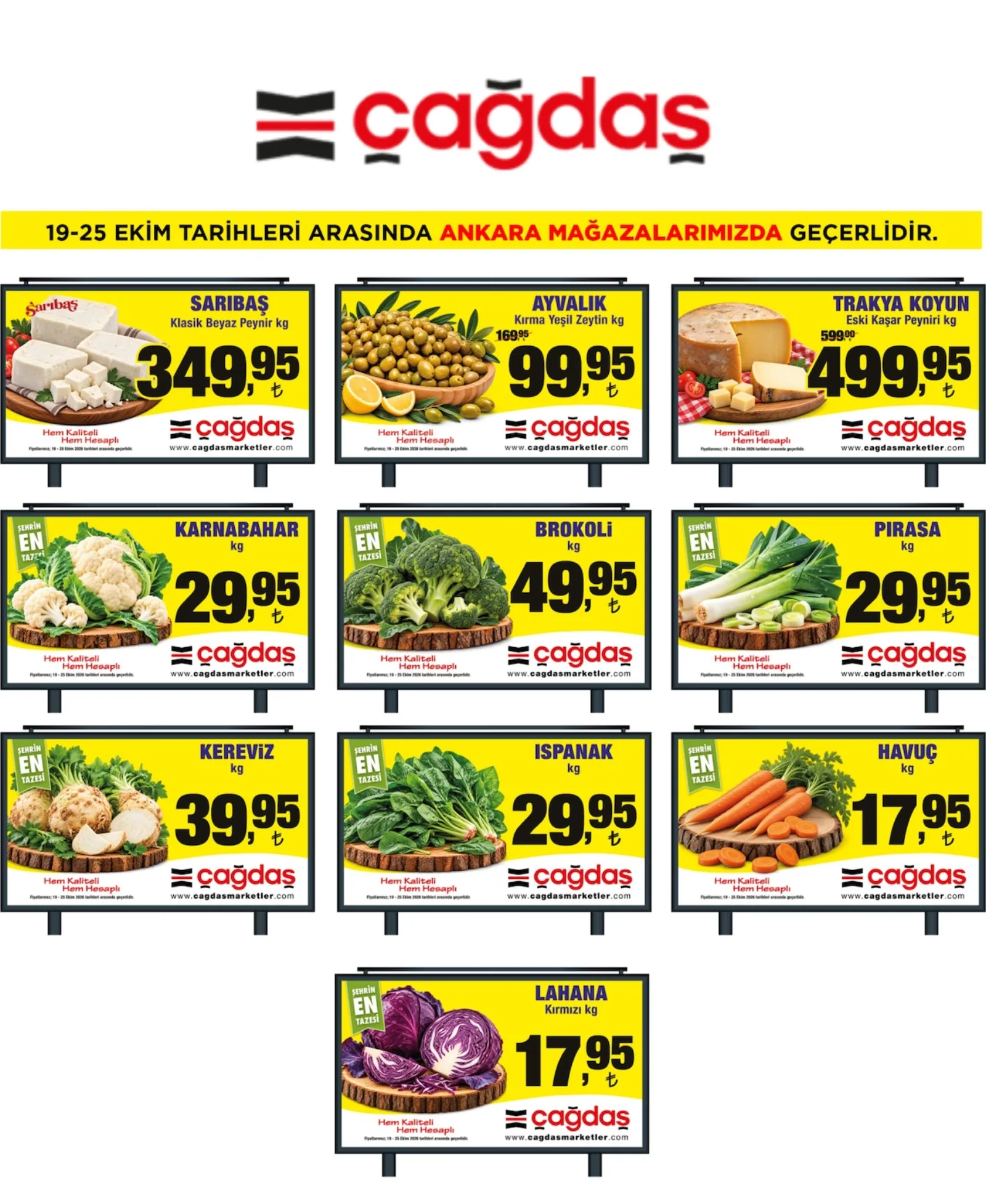 Çağdaş Market broşürü sayfa 1