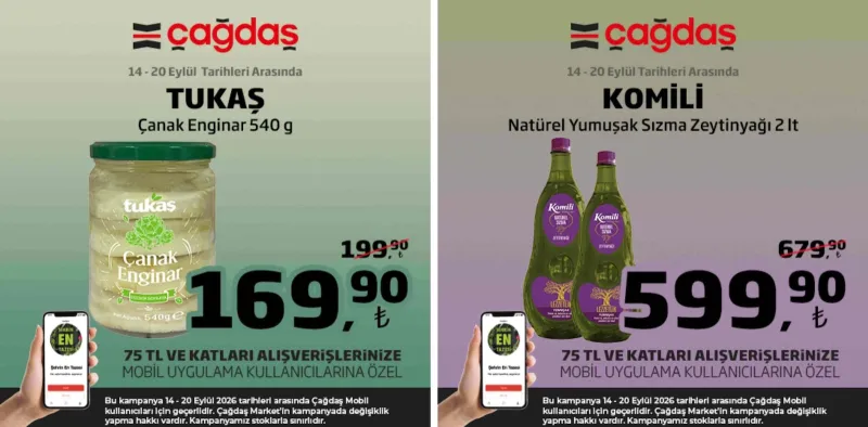 Çağdaş Market broşürü sayfa 1