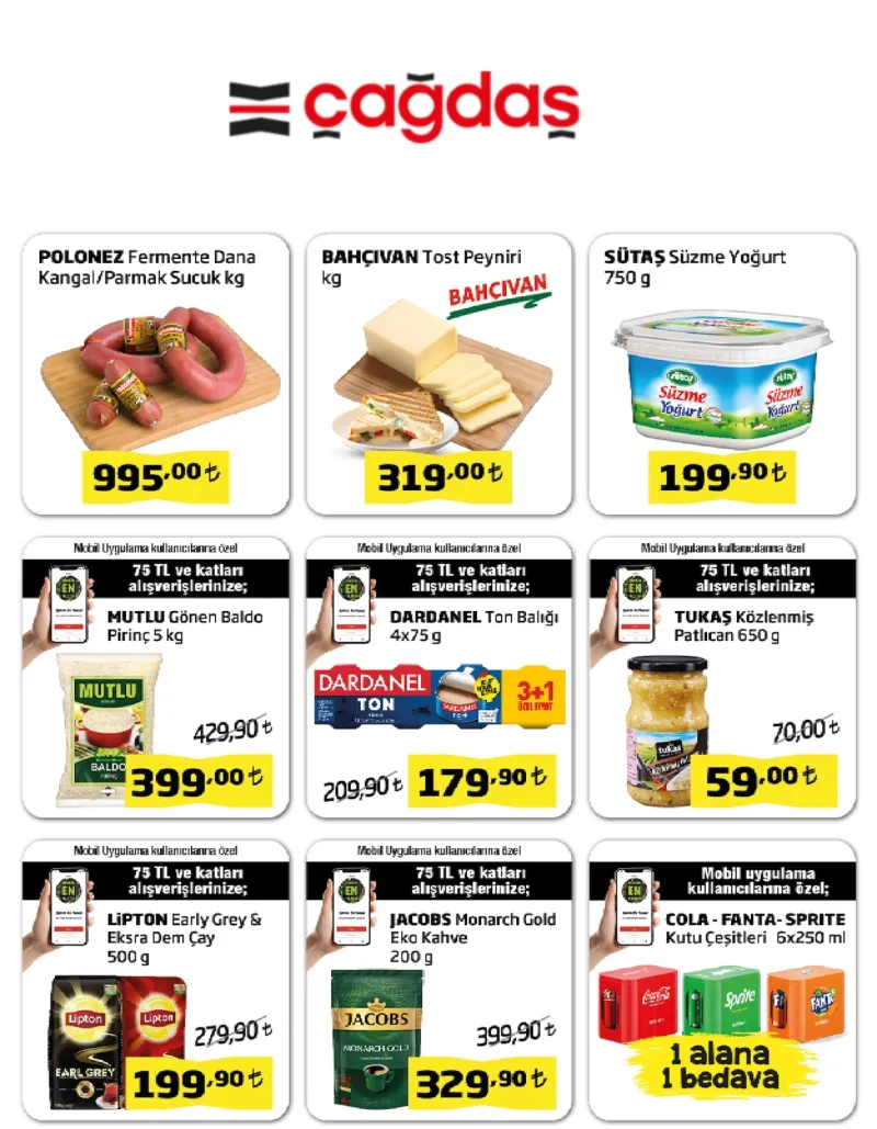 Çağdaş Market broşürü sayfa 1