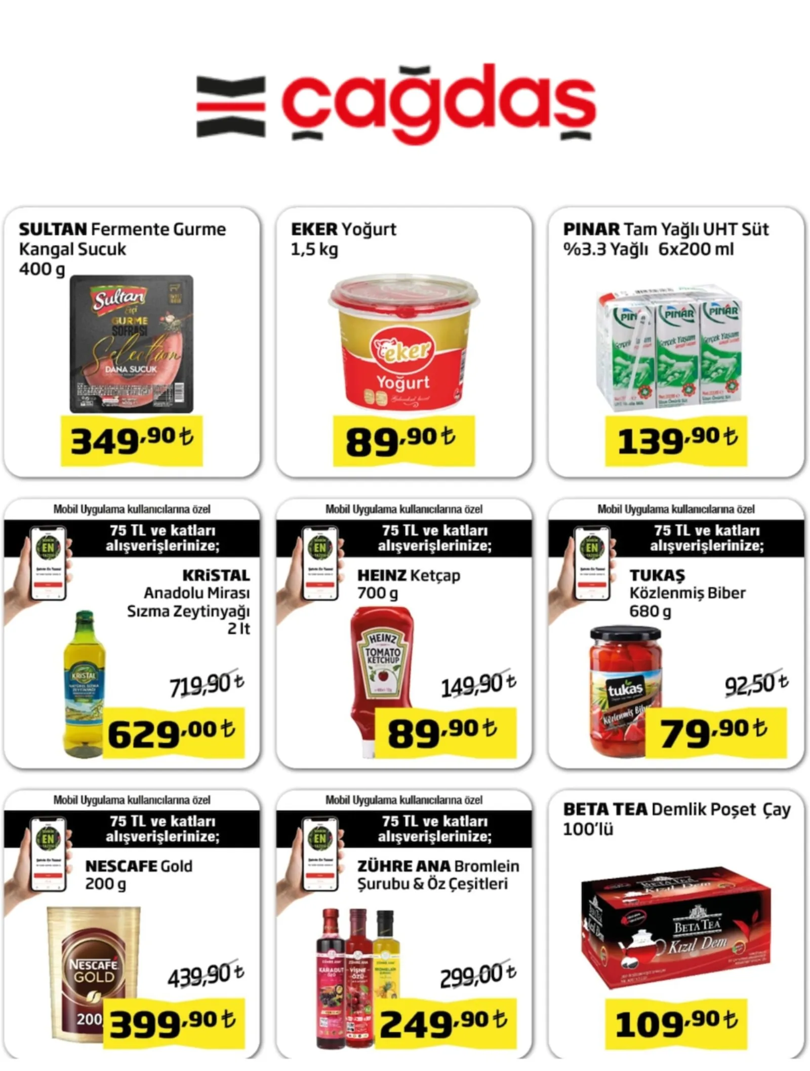 Çağdaş Market broşürü sayfa 1
