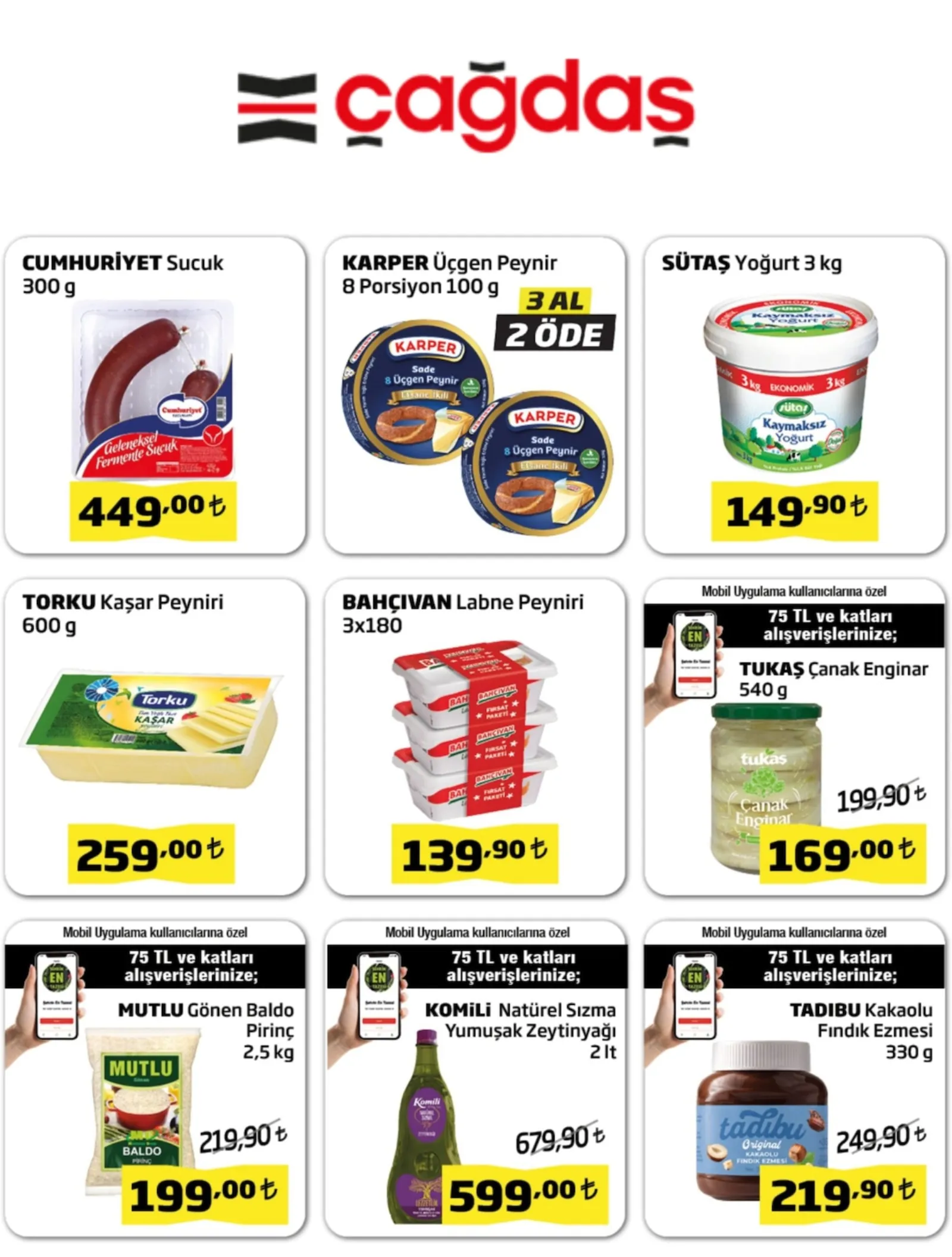 Çağdaş Market broşürü sayfa 1