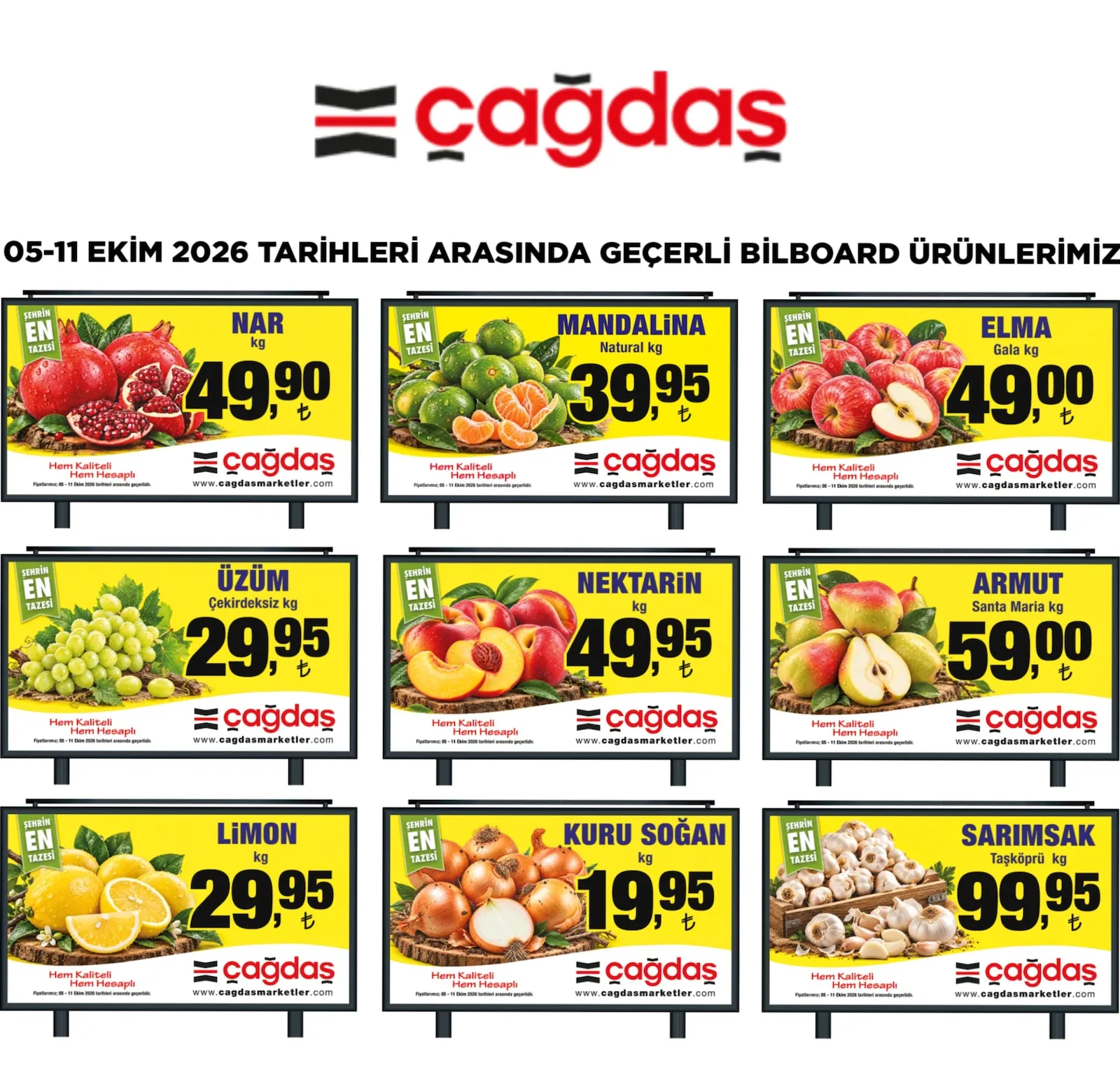 Çağdaş Market broşürü sayfa 1