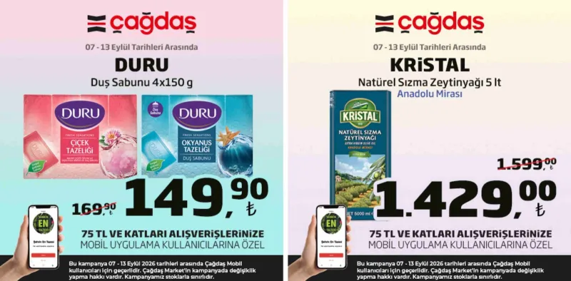 Çağdaş Market broşürü sayfa 1