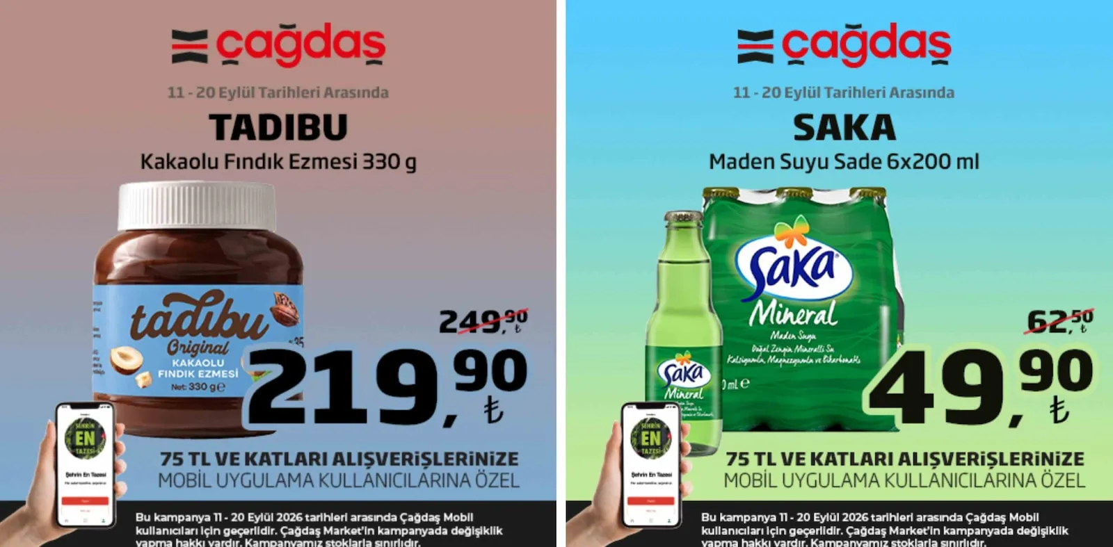 Çağdaş Market broşürü sayfa 1