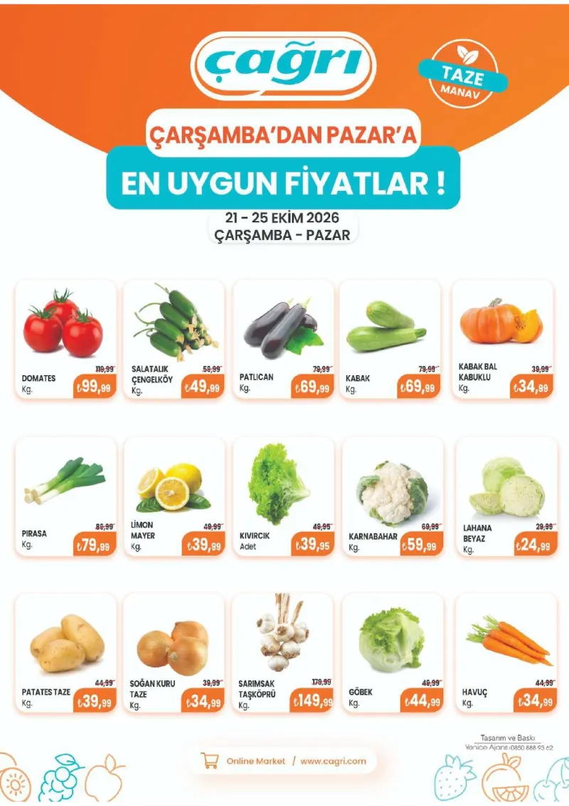 Çağrı Market broşürü sayfa 1