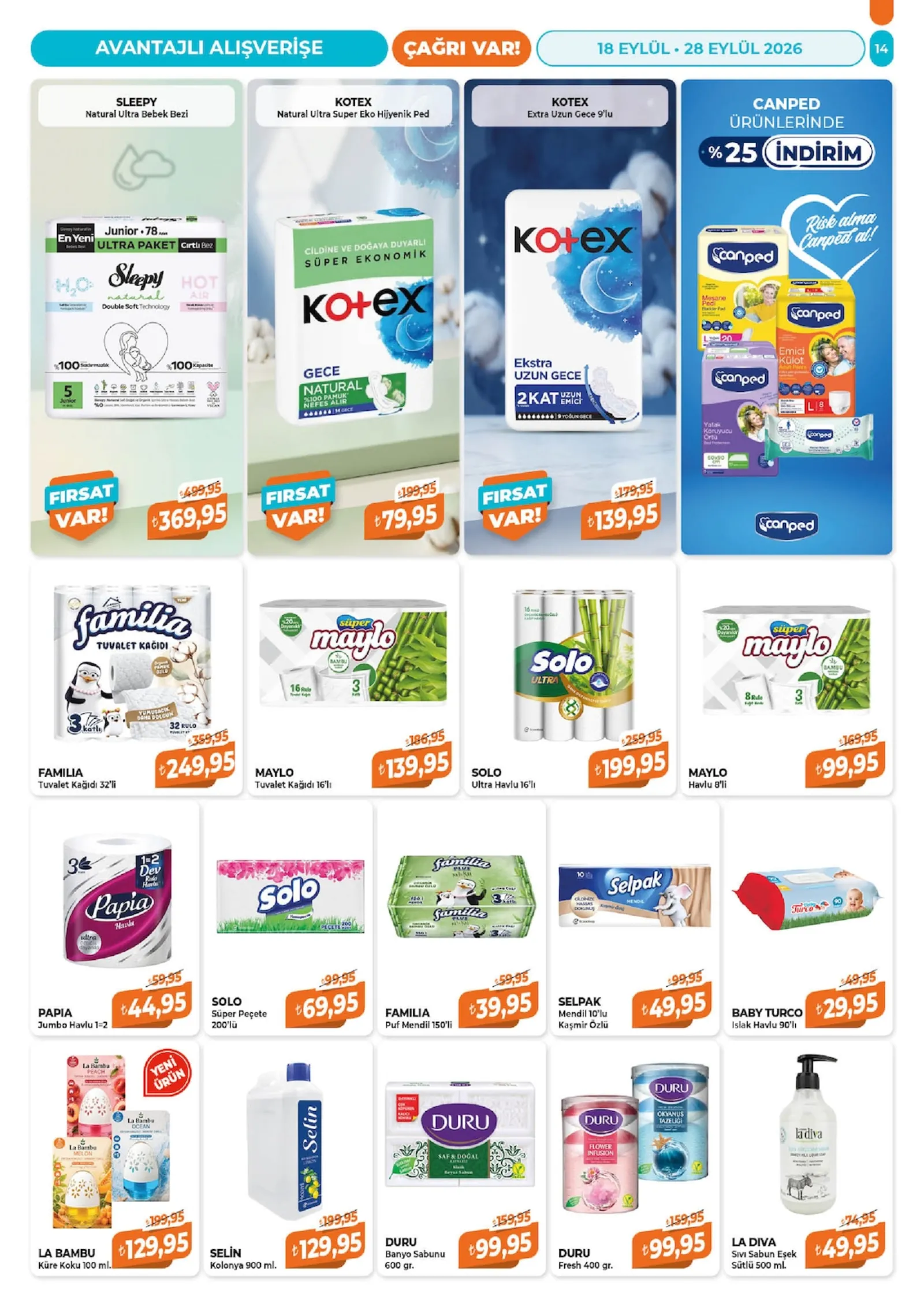 Çağrı Market broşürü sayfa 14