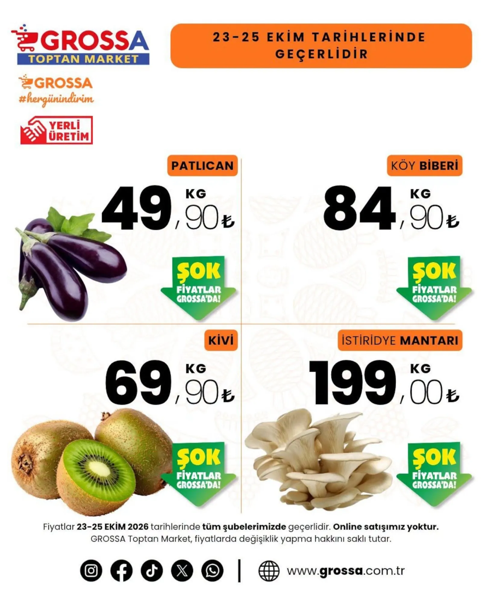 Grossa Toptan Market broşürü sayfa 1