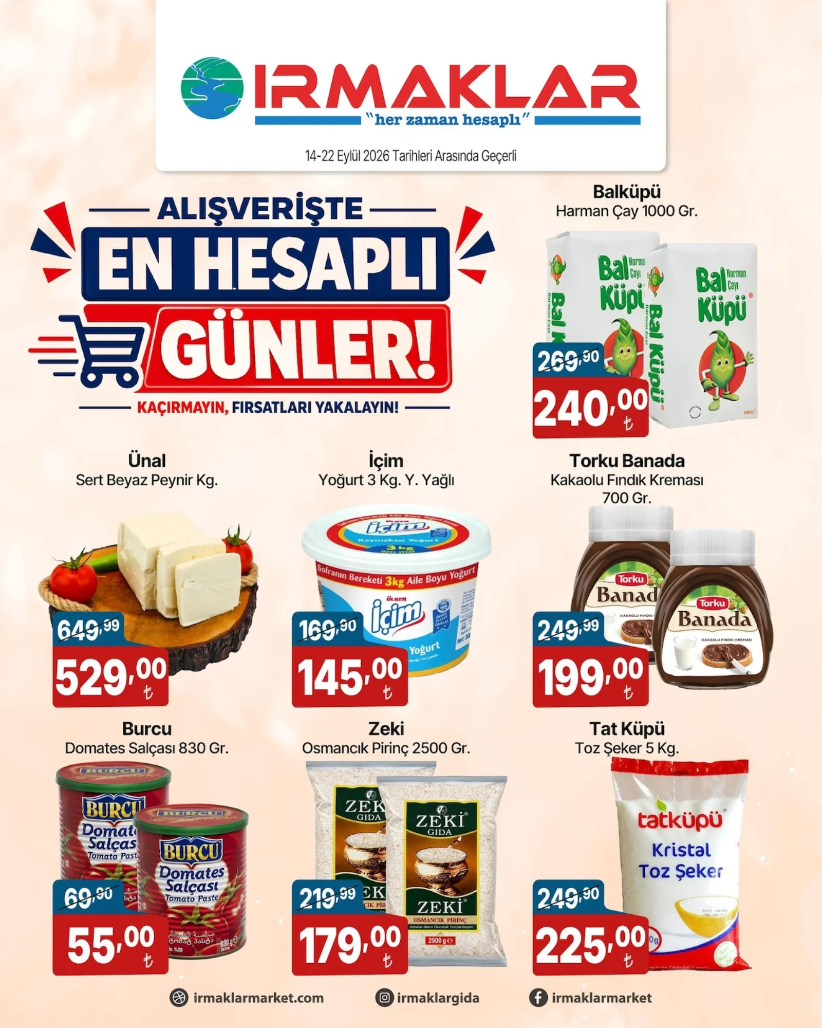 Irmaklar Market broşürü sayfa 1