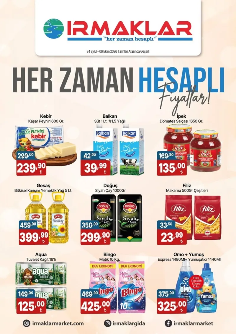 Irmaklar Market broşürü sayfa 1