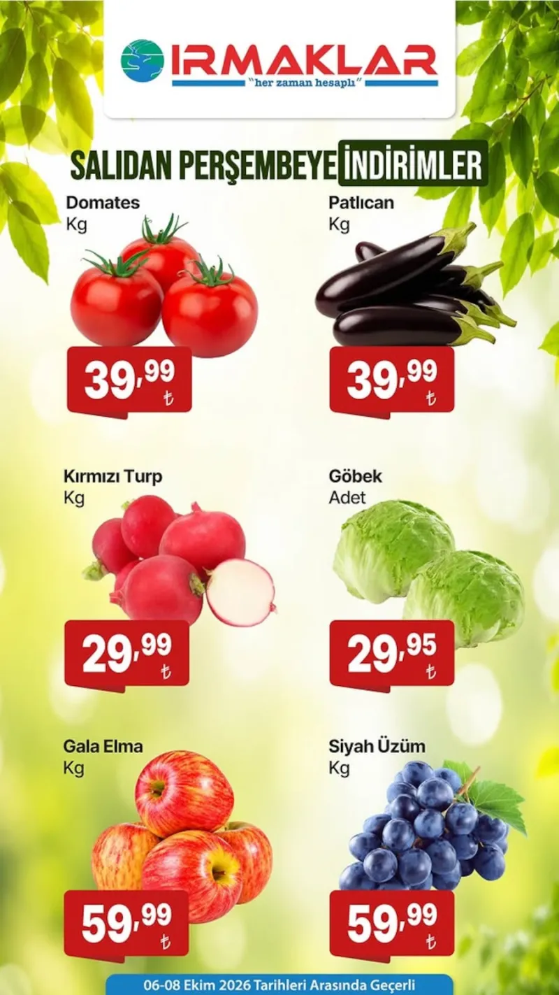 Irmaklar Market broşürü sayfa 1