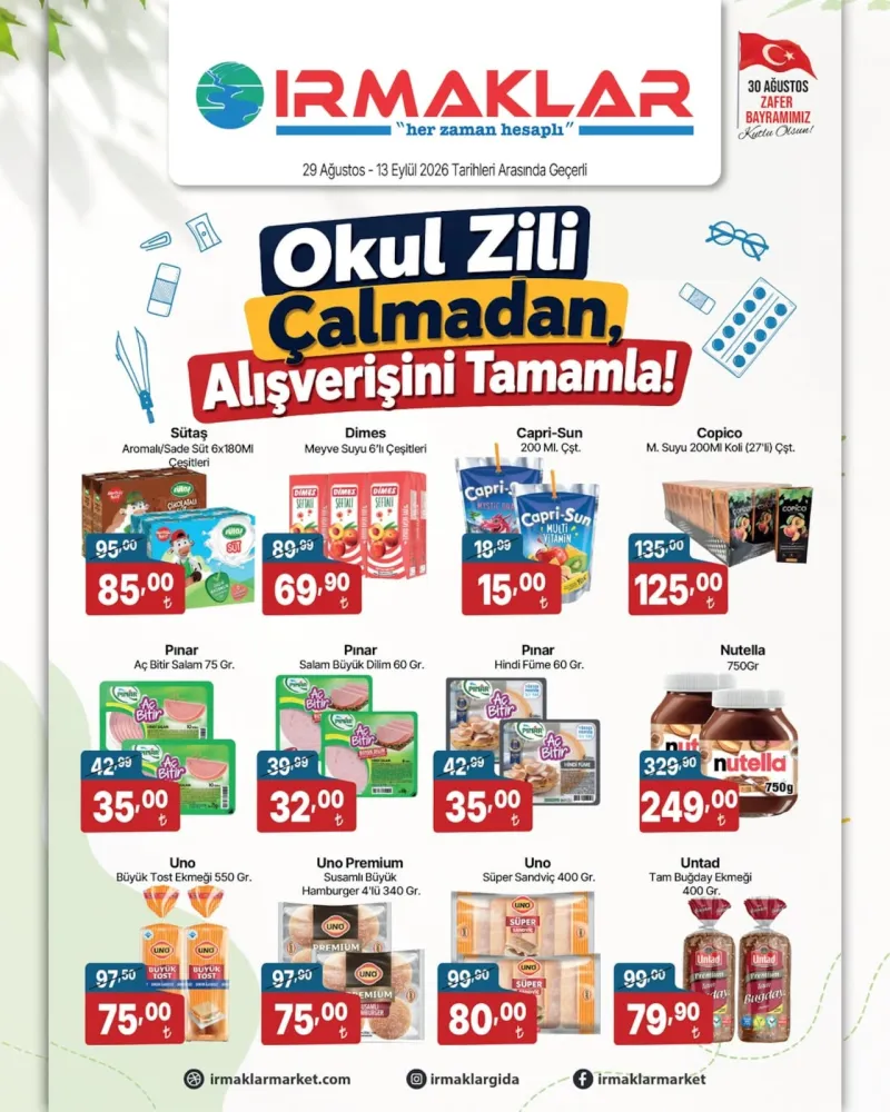 Irmaklar Market broşürü sayfa 1