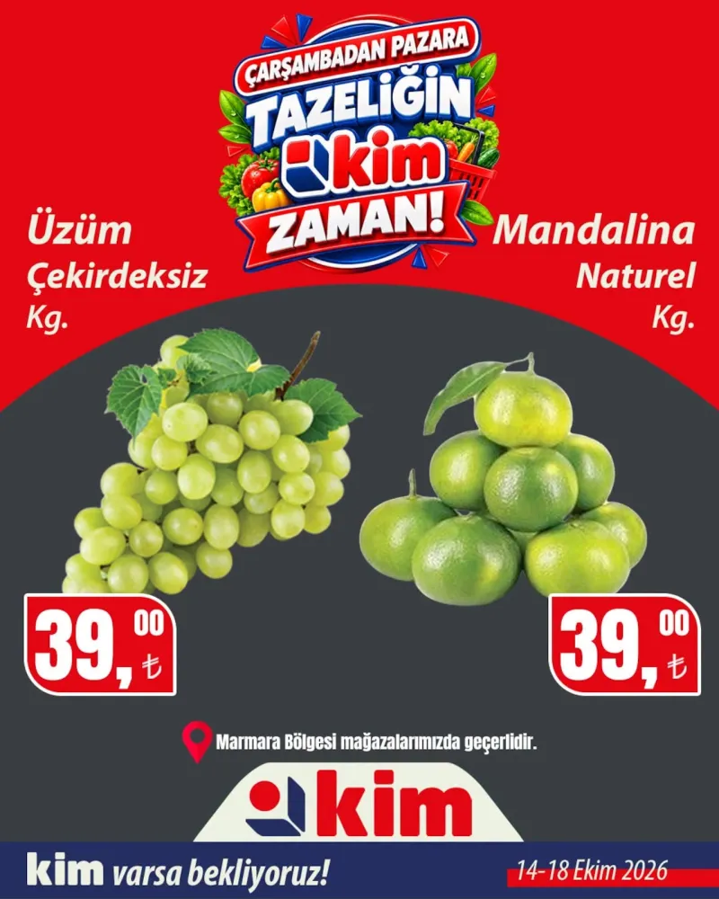 Kim Market broşürü sayfa 1