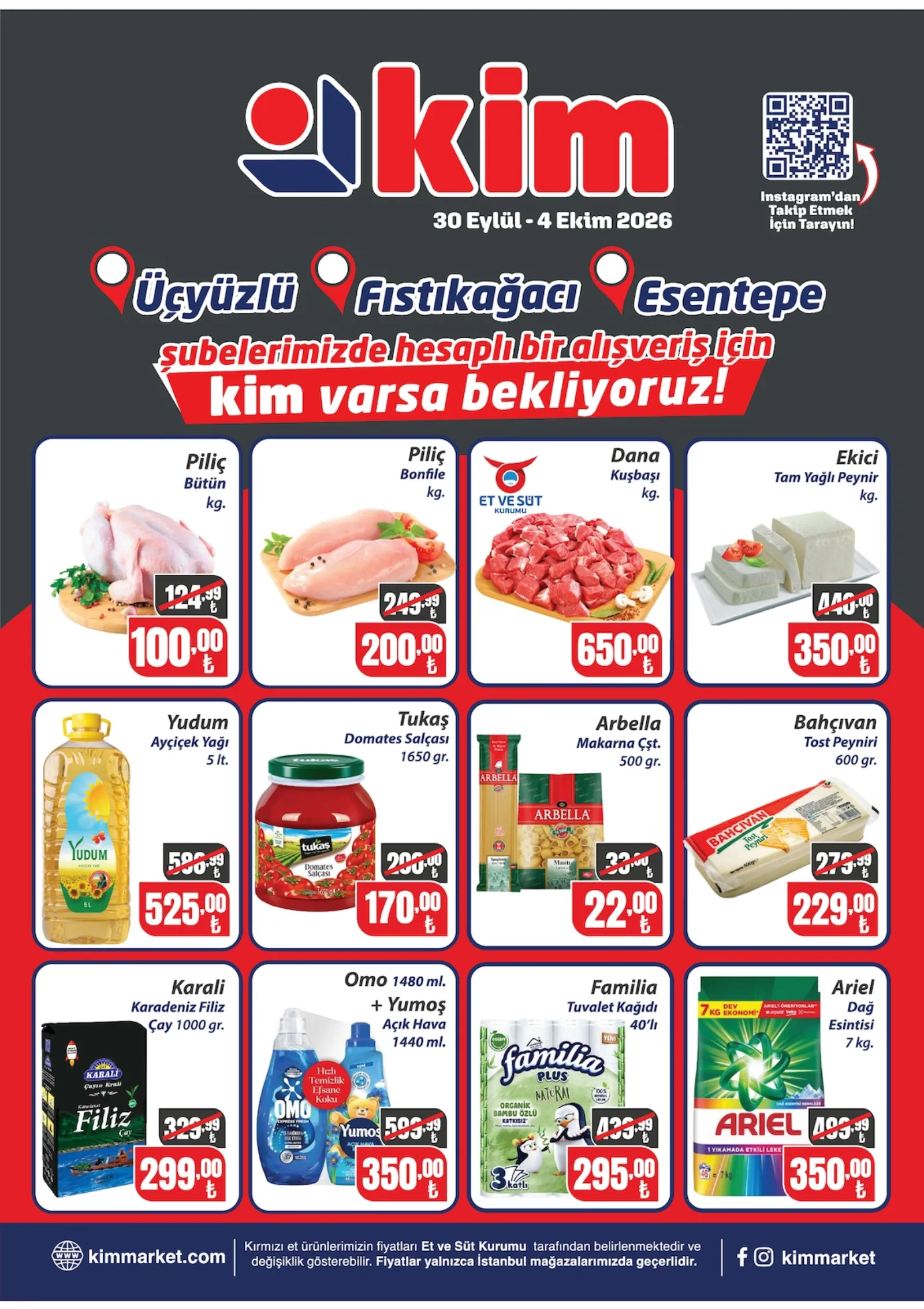 Kim Market broşürü sayfa 1