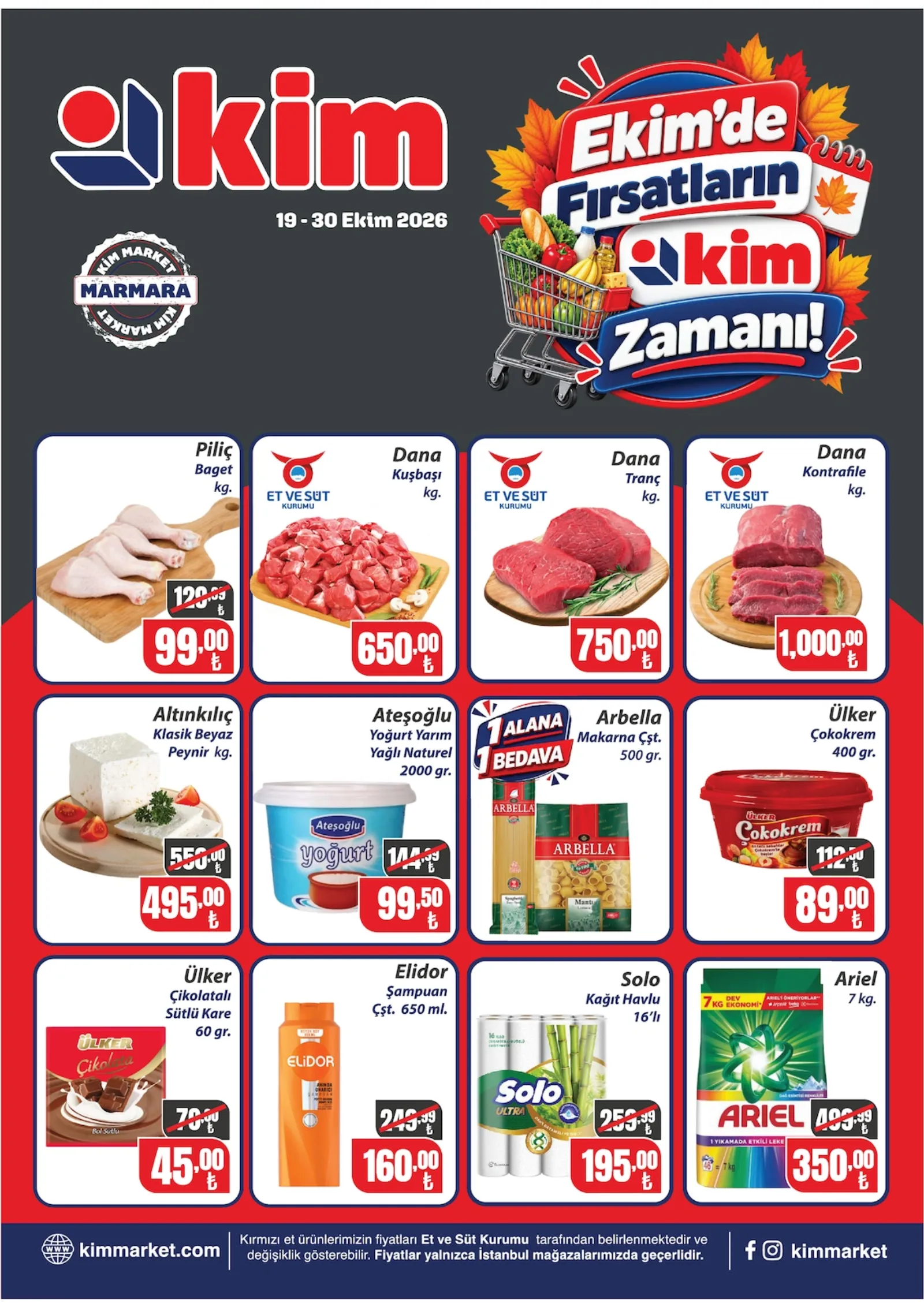 Kim Market broşürü sayfa 1
