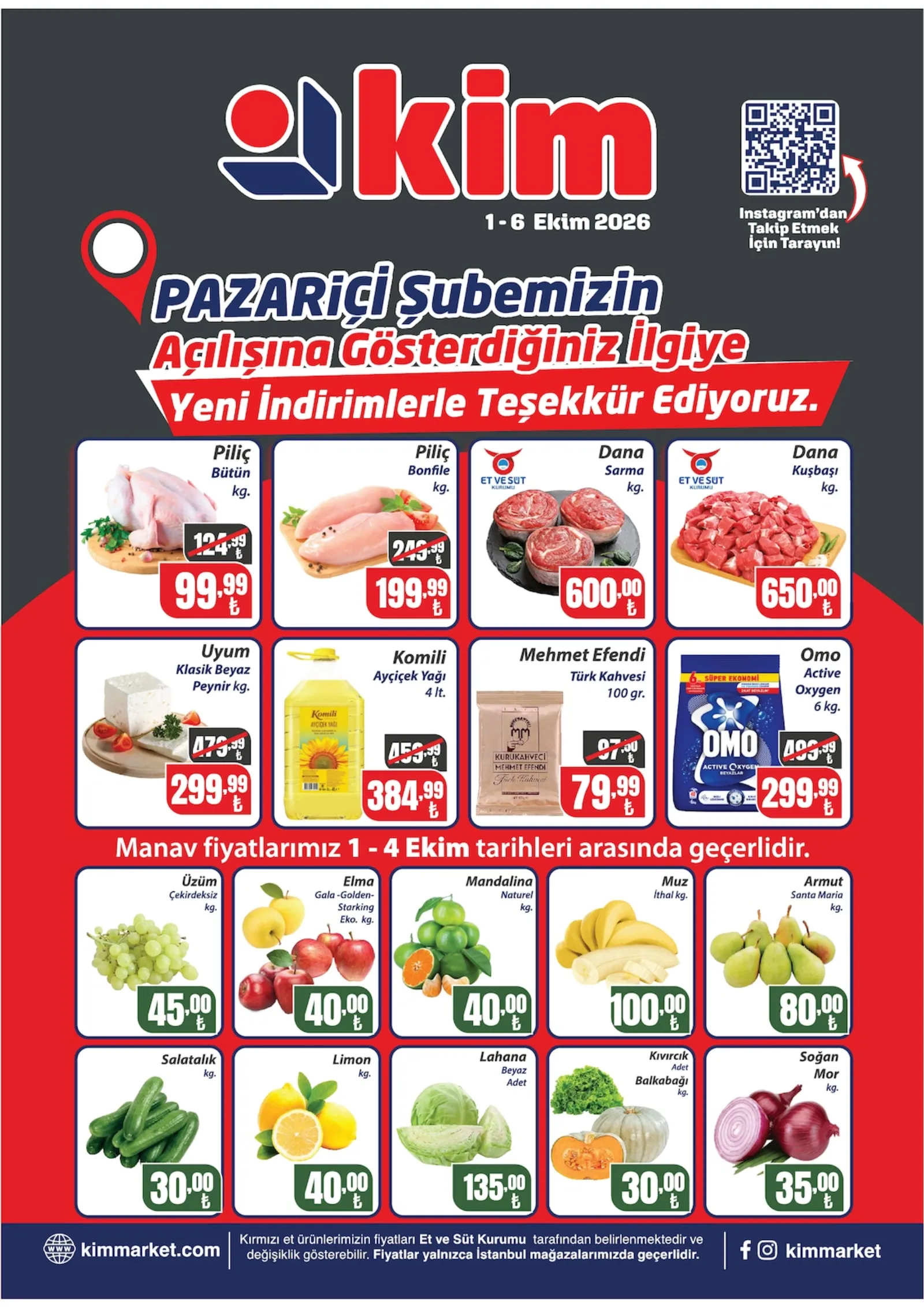 Kim Market broşürü sayfa 1
