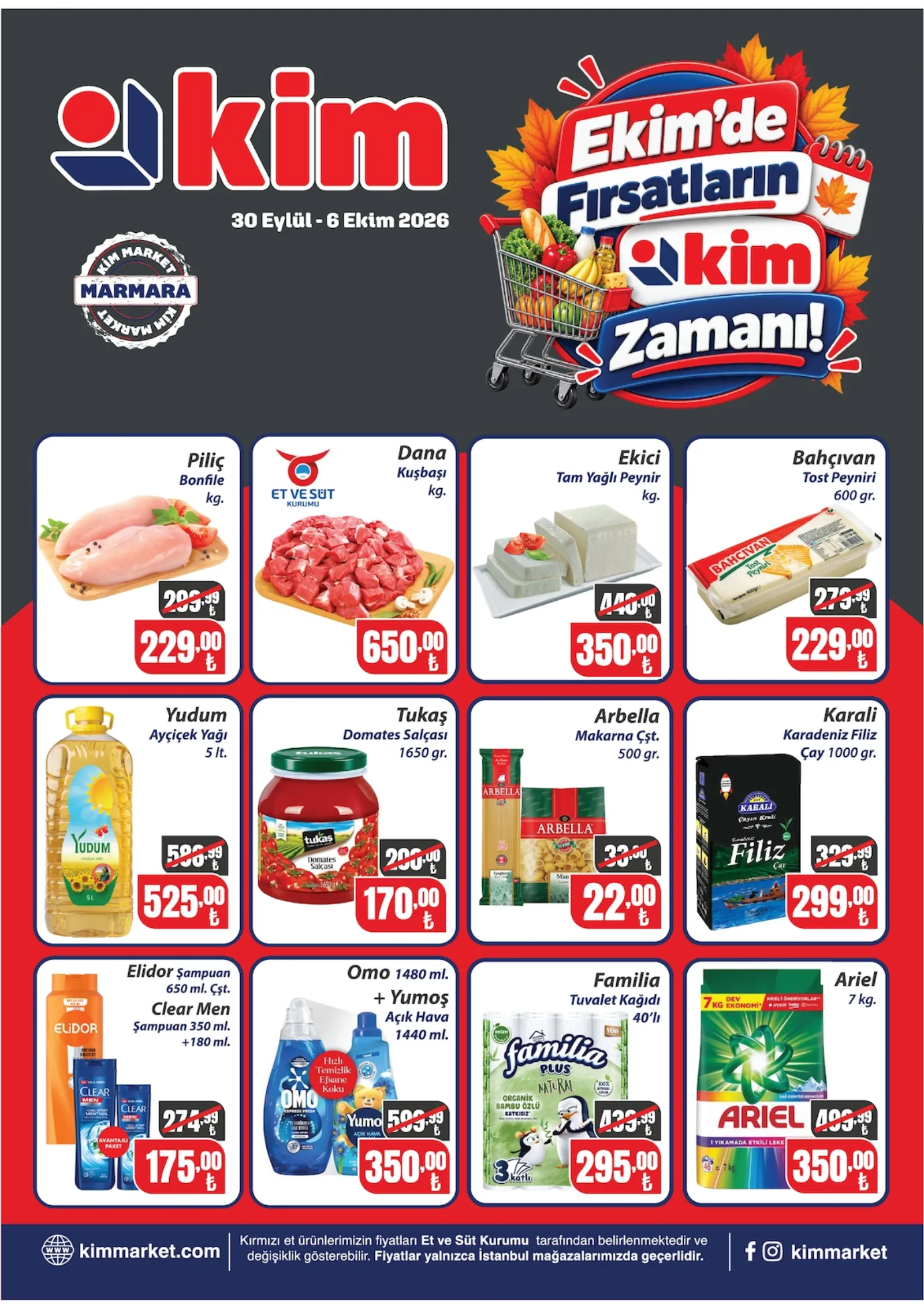 Kim Market broşürü sayfa 1