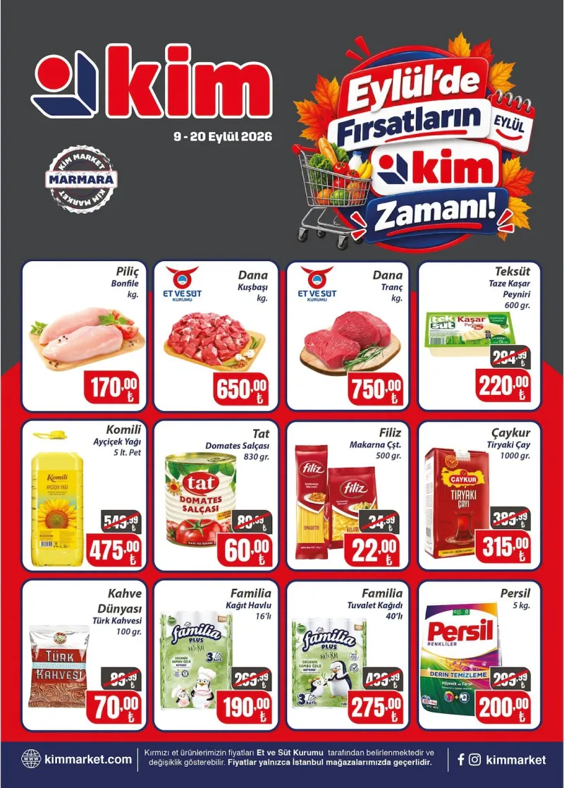 Kim Market broşürü sayfa 1