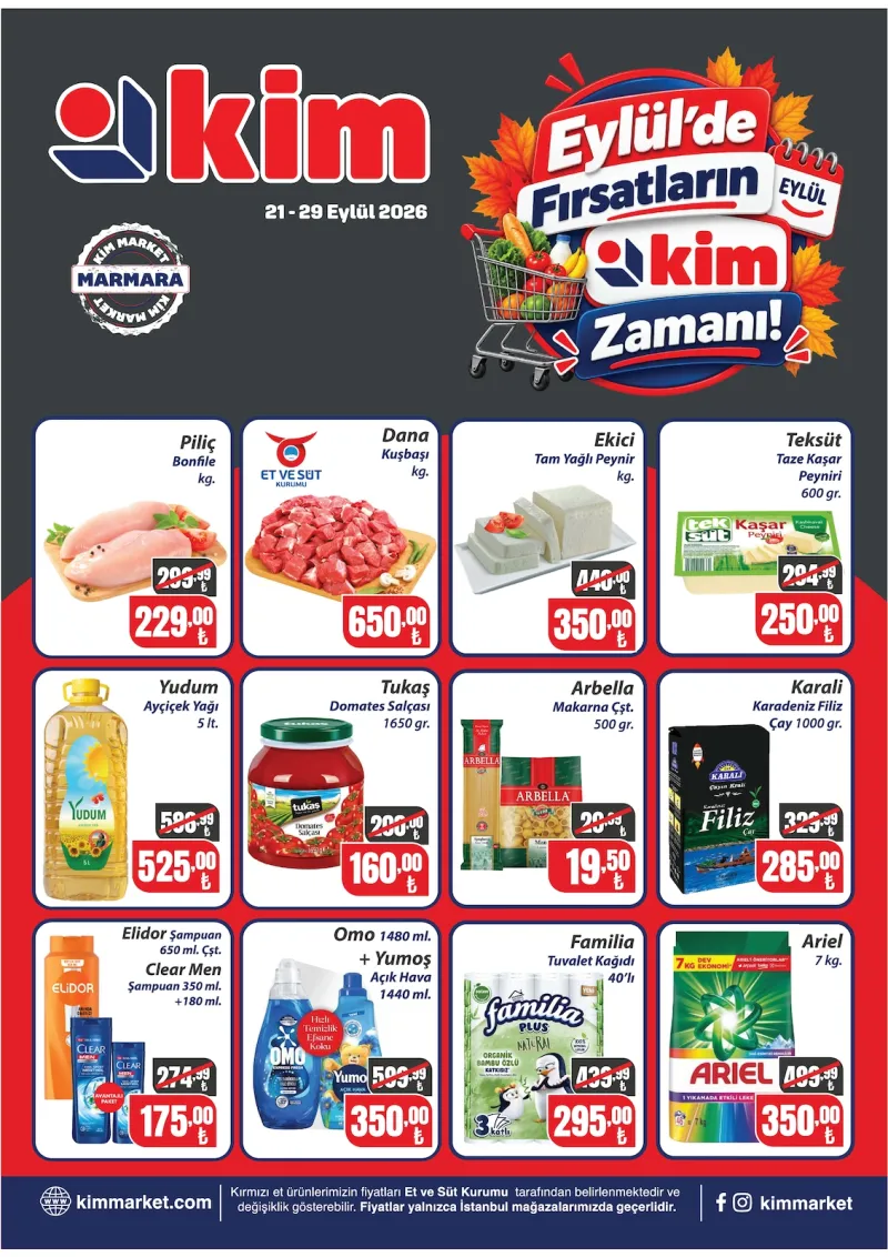 Kim Market broşürü sayfa 1