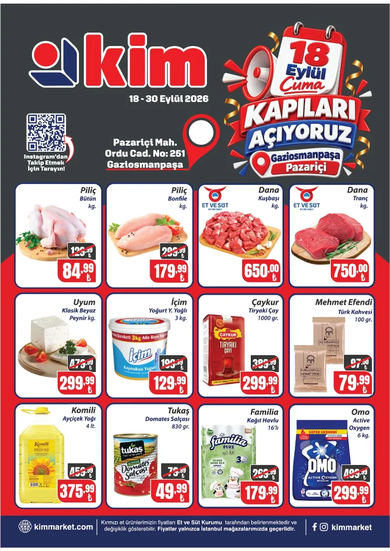 Kim Market broşürü sayfa 1