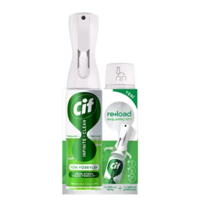 Cif Infinite Clean 280 Ml + Yedek Şişe Misket Limon 280 Ml