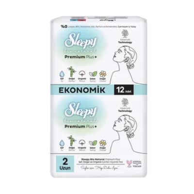 Sleepy Bio Premium Eco Hijyenik Ped Uzun 12'li