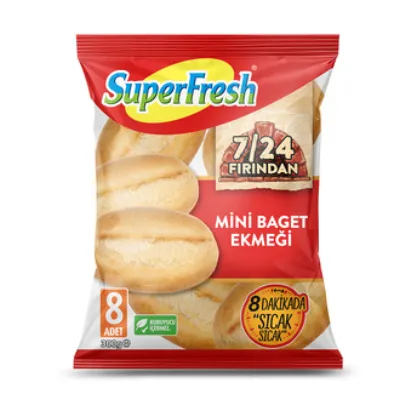 SuperFresh 7/24 Fırından Mini Baget Ekmeği 300 G