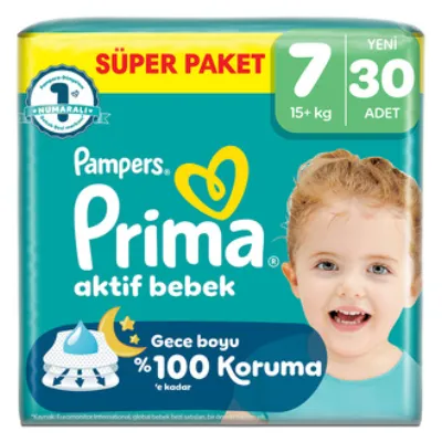 Prima Aktif Bebek Süper Paket 7 Beden 30'lu