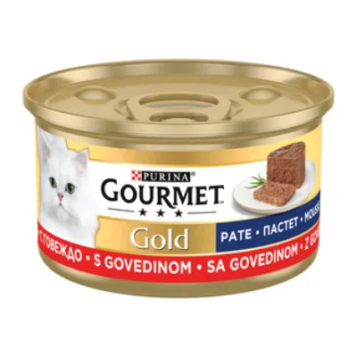 Gourmet Gold Kıyılmış Sığır Etli Yaş Kedi Maması Konserve 85 G