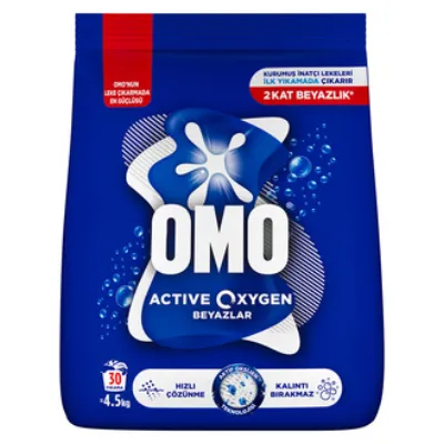 Omo Active Oxygen Beyaz Çamaşırlar İçin Toz Deterjanı 4.5 Kg