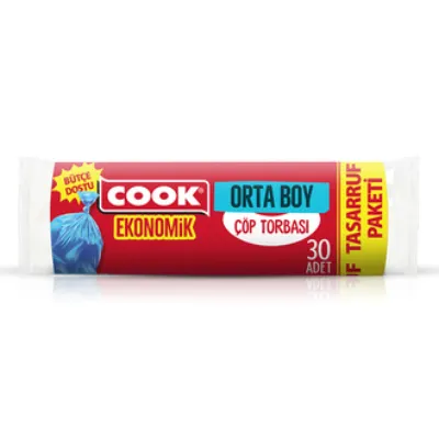 Cook Ekonomik Orta Çöp Torbası 30'lu