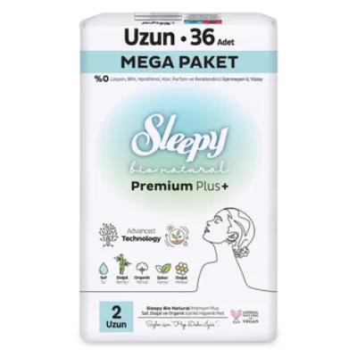 Sleepy Bio Natural Premium Plus+ Uzun 36'lı