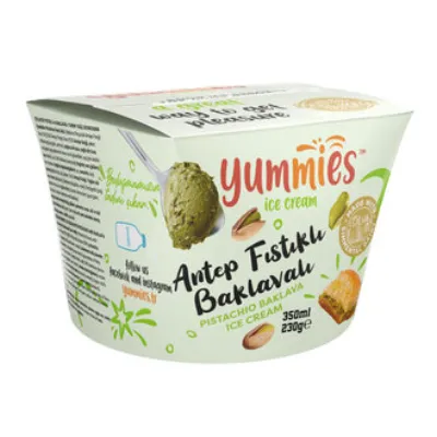 Yummies Antep Fıstıklı Baklava Dondurma 350 Ml