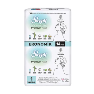 Sleepy Bio Premium Eco Hijyenik Ped Normal 14'lü