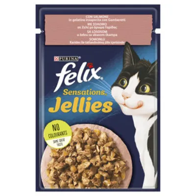 Felix Sensations Somon ve Karidesli Yaş Kedi Maması Pouch 85 G