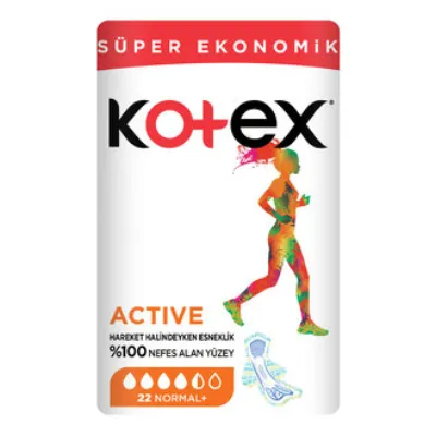 Kotex Ultra Active Süper Ekonomik Paket Normal 22'li