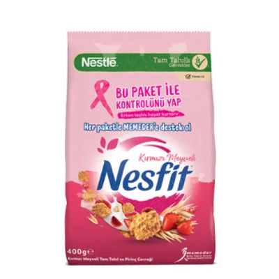 Nestle Nesfit Kırmızı Meyveli Tam Tahıl ve Pirinç Gevreği 400 G