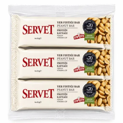 Servet Yer Fıstıklı Bar 3 x 20 G