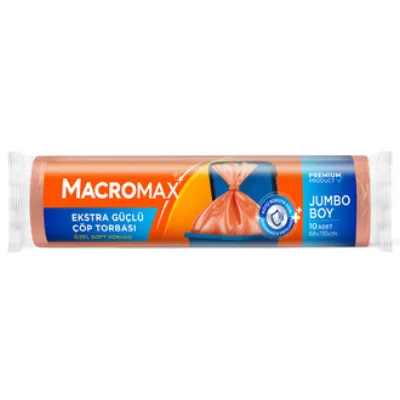 Macromax Extra Güçlü Çöp Torbası Jumbo Boy 10 Adet