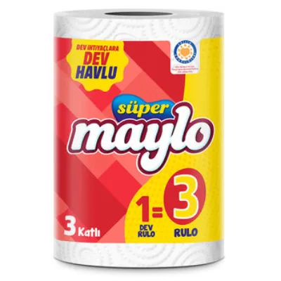 Süper Maylo Dev Havlu 1=3 Rulo