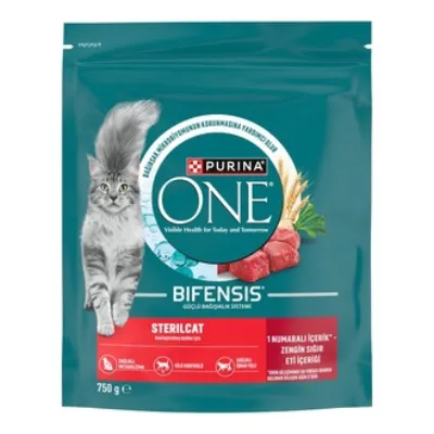 Purina One Steril Kedi Maması Sığır Etli 750 G