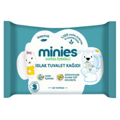 Minies Islak Tuvalet Kağıdı 60'lı