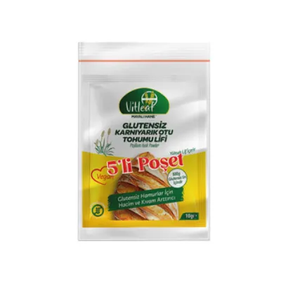 Vitleaf Glutensiz Karnıyarık Otu Tohum Lifi 5 x 10 G